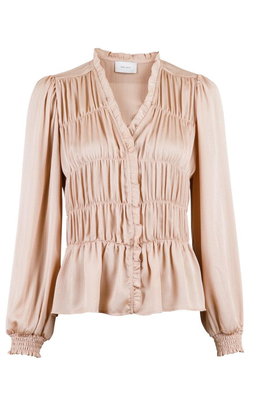 Neo Noir Bluse - Ora - Dark Sand
