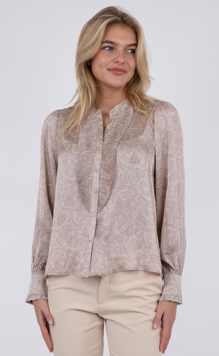 Neo Noir Bluse - Zola Flowy - Dusty Rose