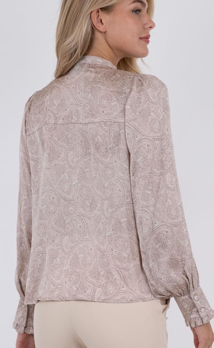 Neo Noir Bluse - Zola Flowy - Dusty Rose