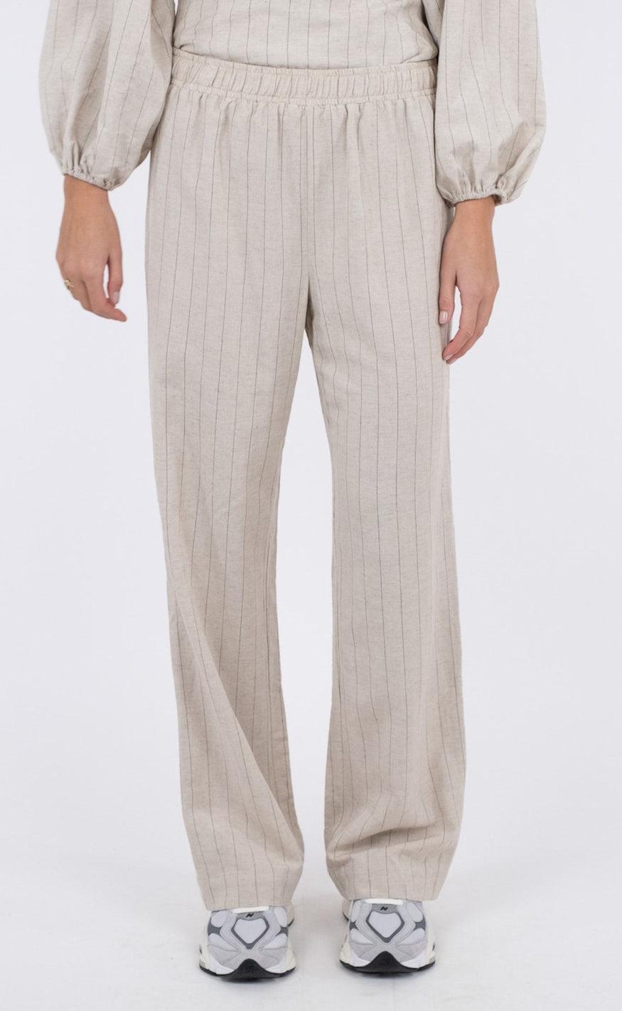 Neo Noir Bukser - Astra Summer Stripe - Natural