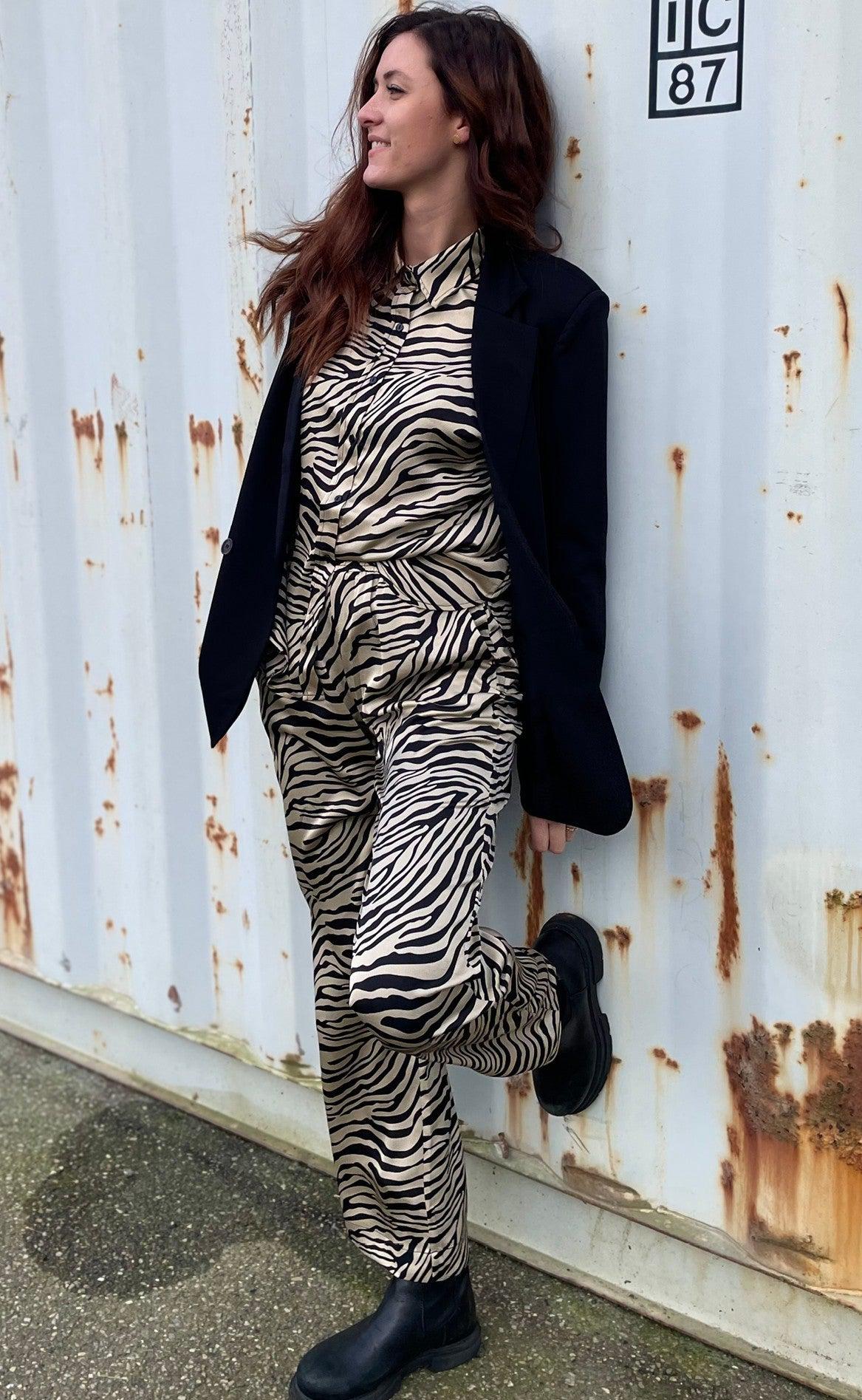 Neo Noir Bukser - Astra Zebra - Mocca