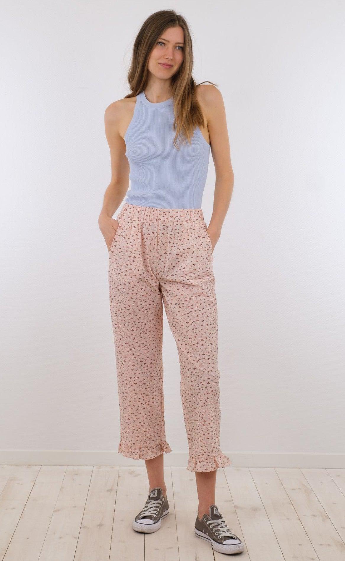 Neo Noir Bukser - Ina Mini Cherry - Light Pink