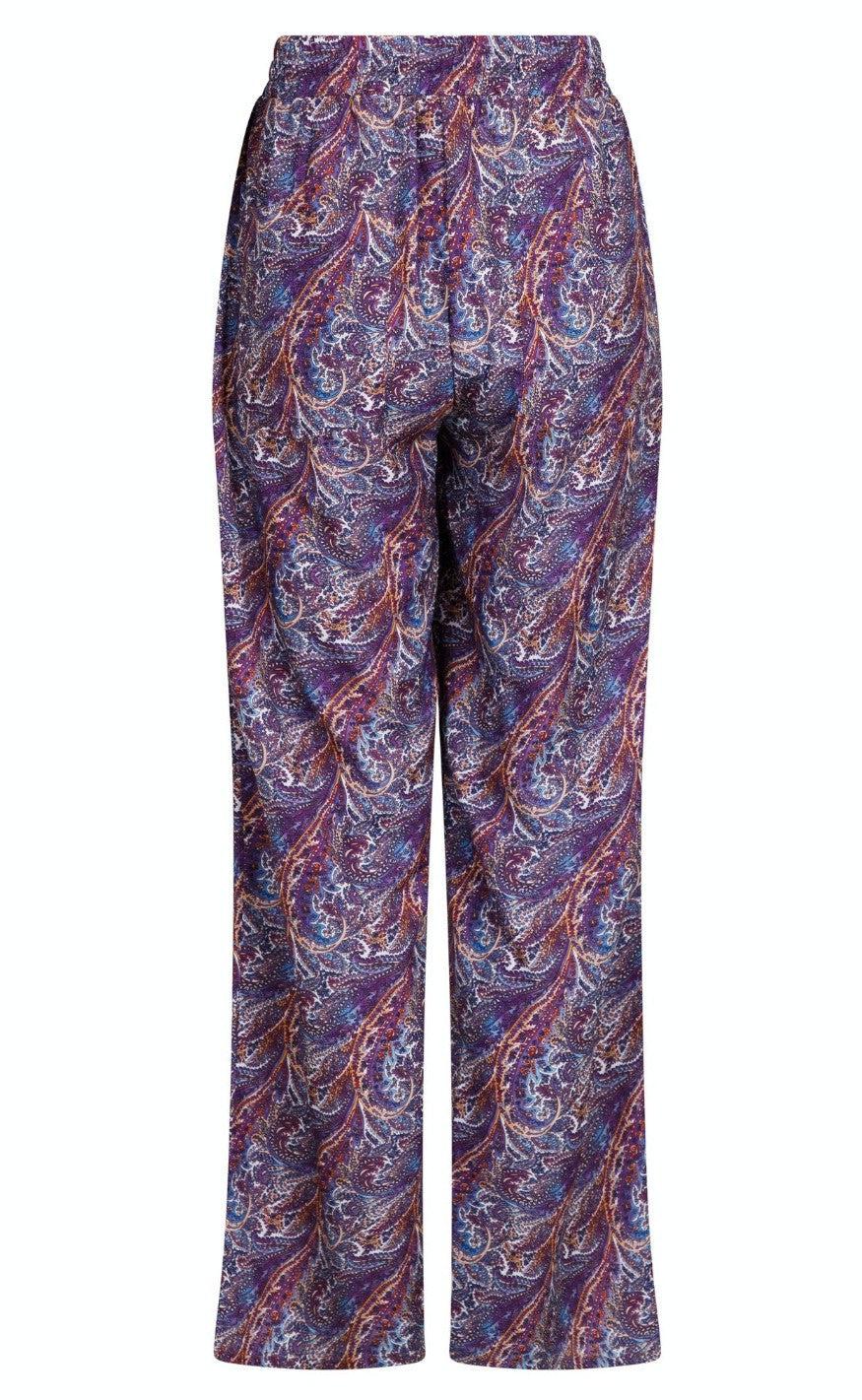 Neo Noir Bukser - Kuli Paisley Dream - Dusty Blue