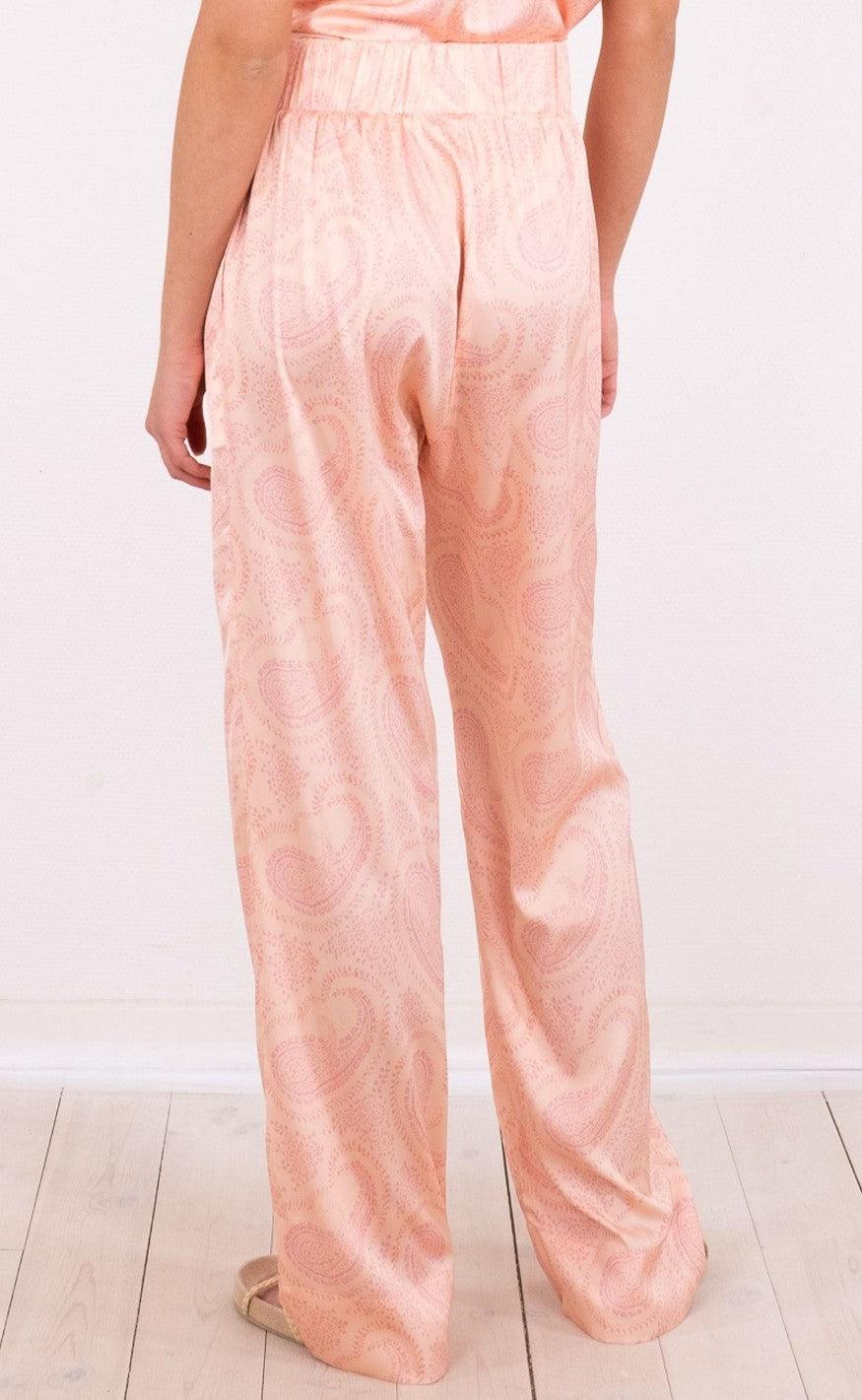 Neo Noir Bukser - Winnie Abstract Paisley - Soft Pink