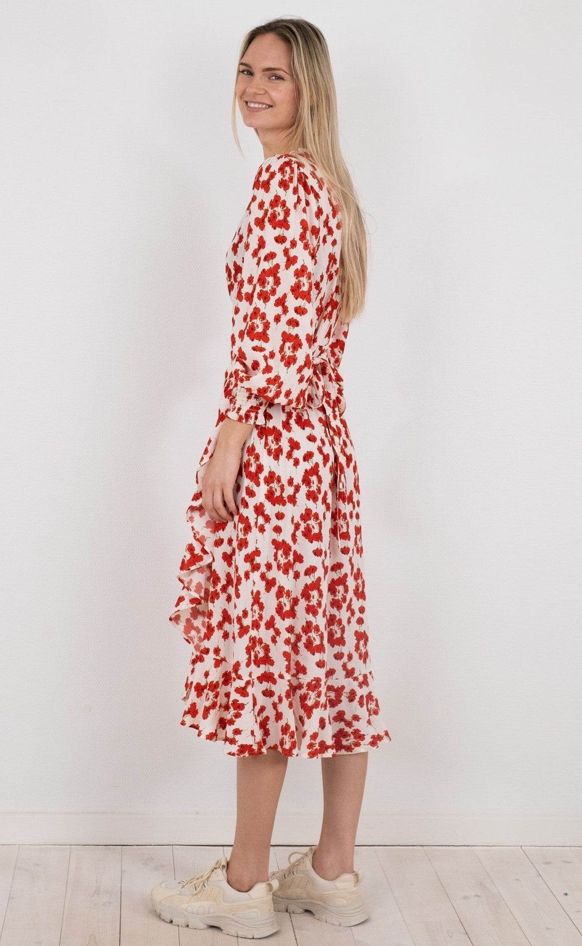 Neo Noir Kjole - Eva Fading Poppy - Red