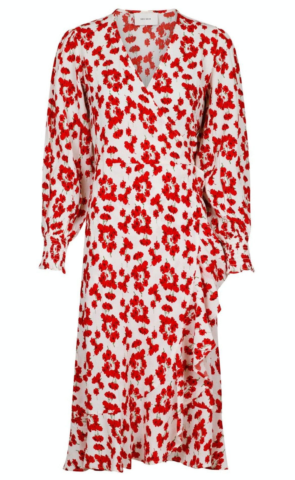 Neo Noir Kjole - Eva Fading Poppy - Red