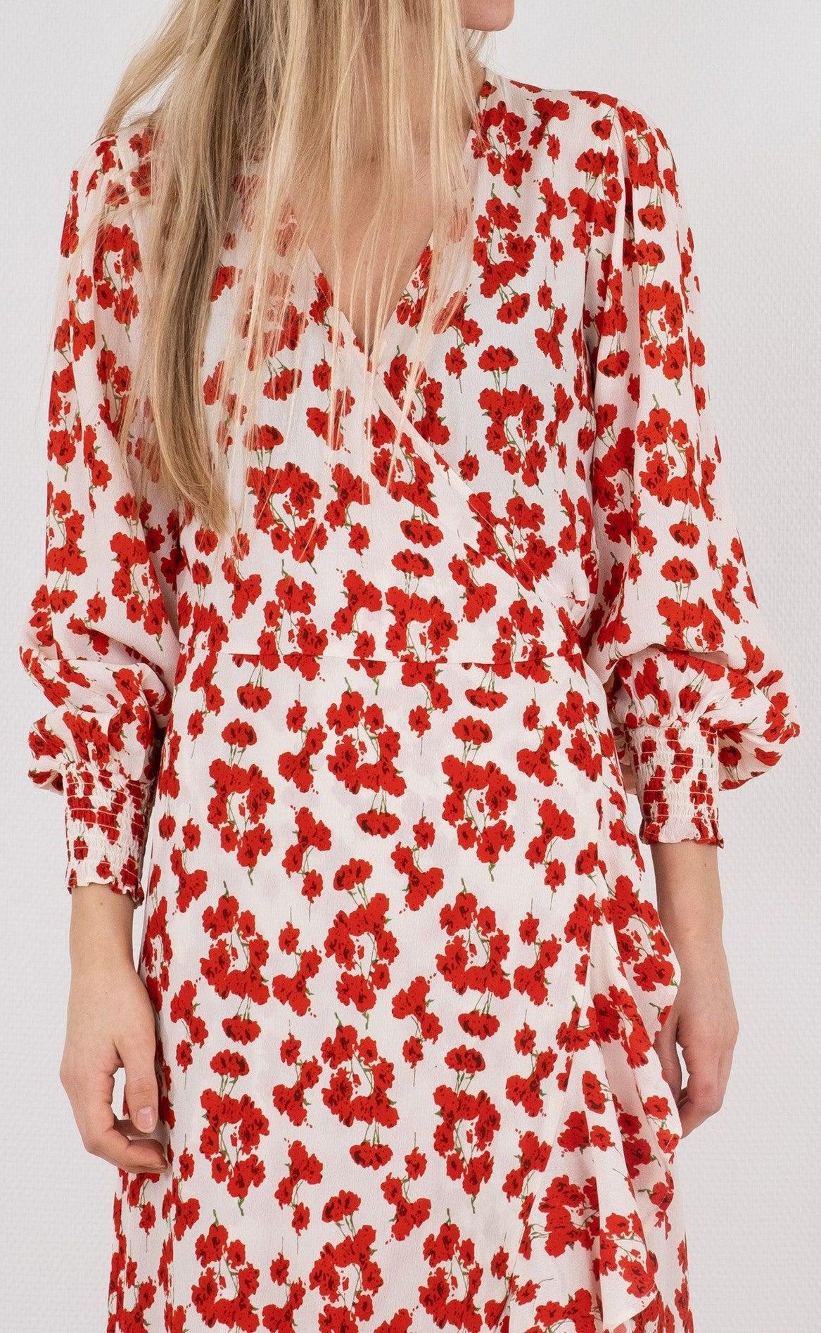 Neo Noir Kjole - Eva Fading Poppy - Red