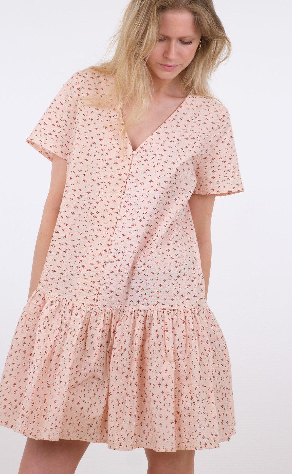 Neo Noir Kjole - Ilsa Mini Cherry - Light Pink