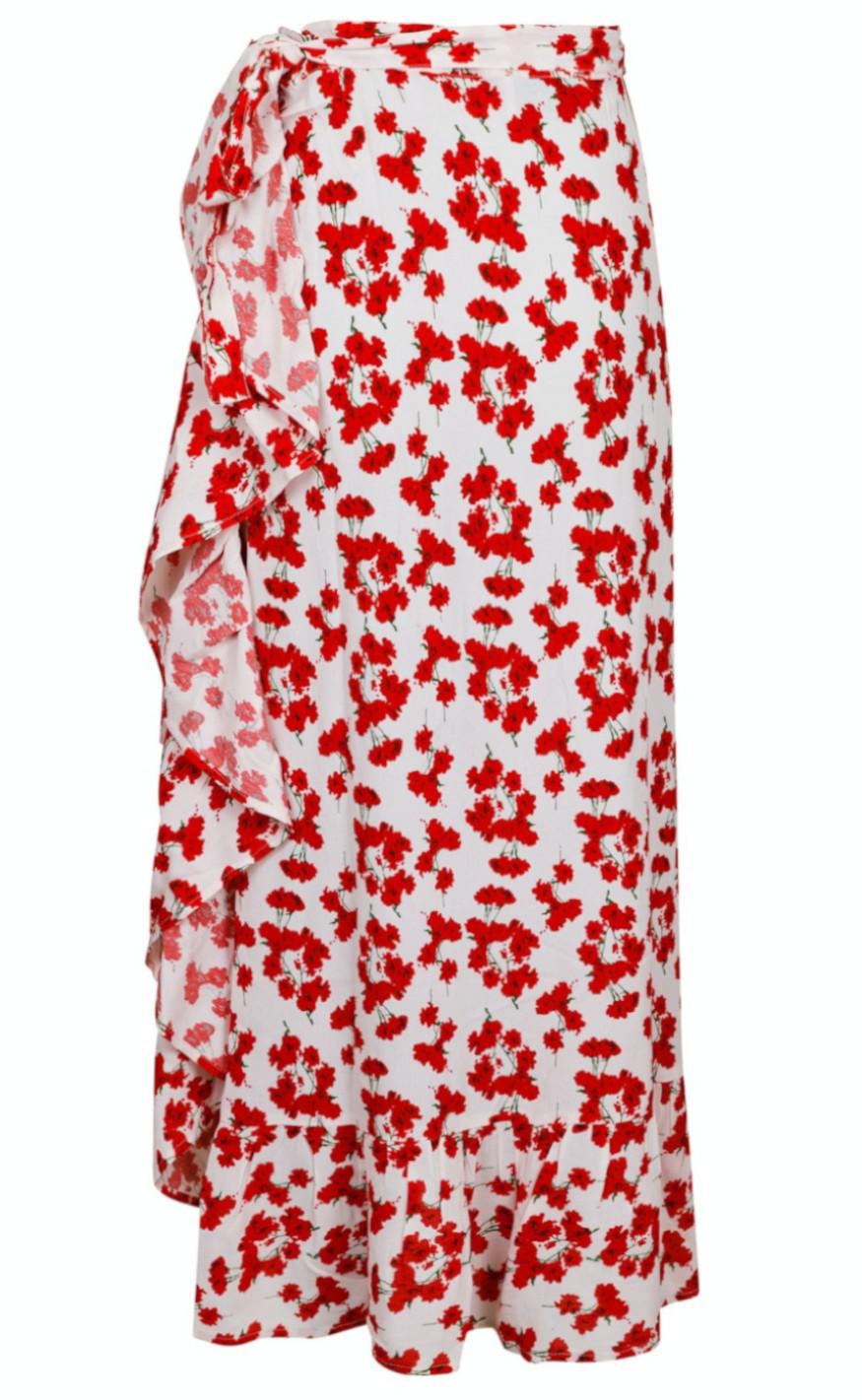 Neo Noir Kjole - Malli Fading Poppy Skirt