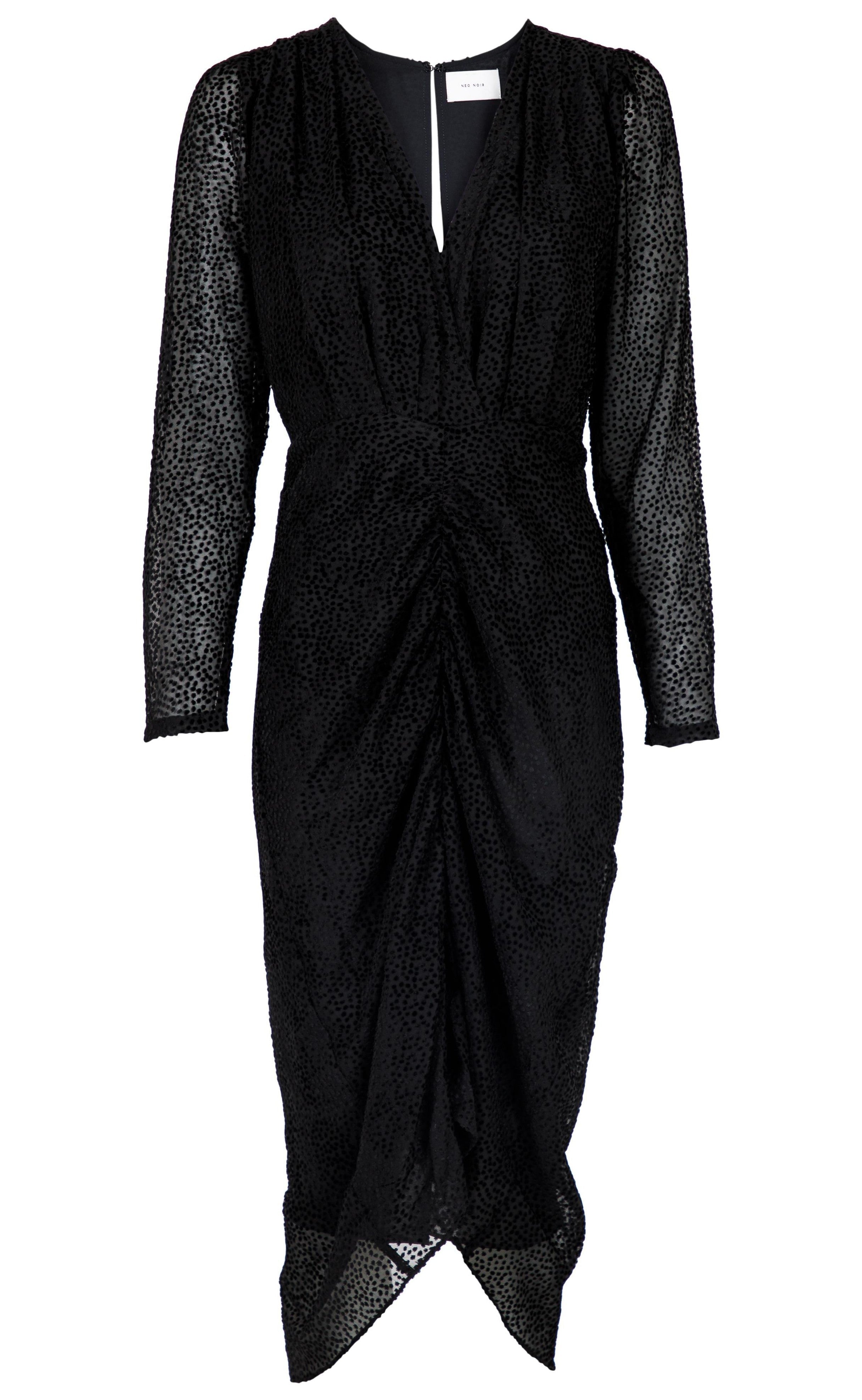 Neo Noir Kjole - Paloma Dot - Black