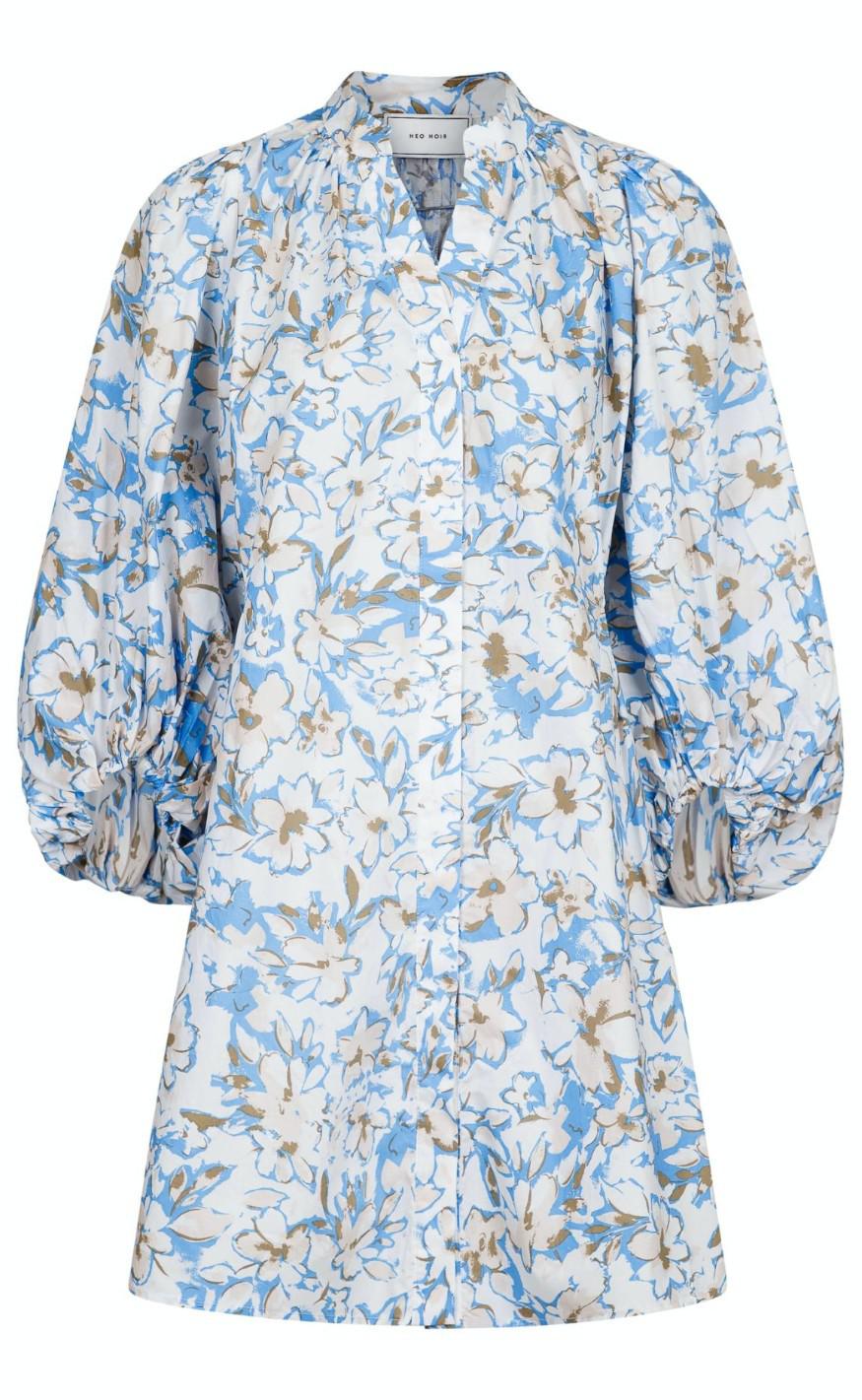 Neo Noir Kjole - Reba Print - White