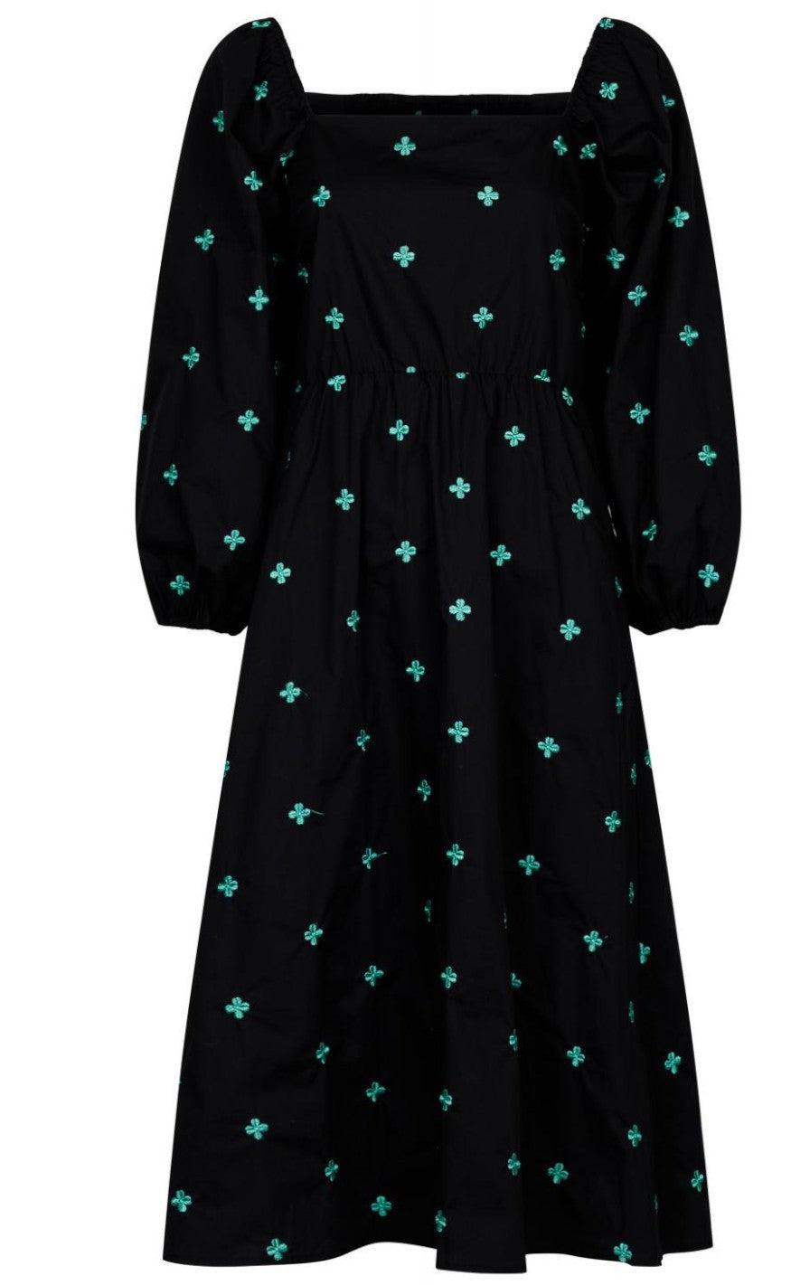 Neo Noir Kjole - Rosa Clower - Green F