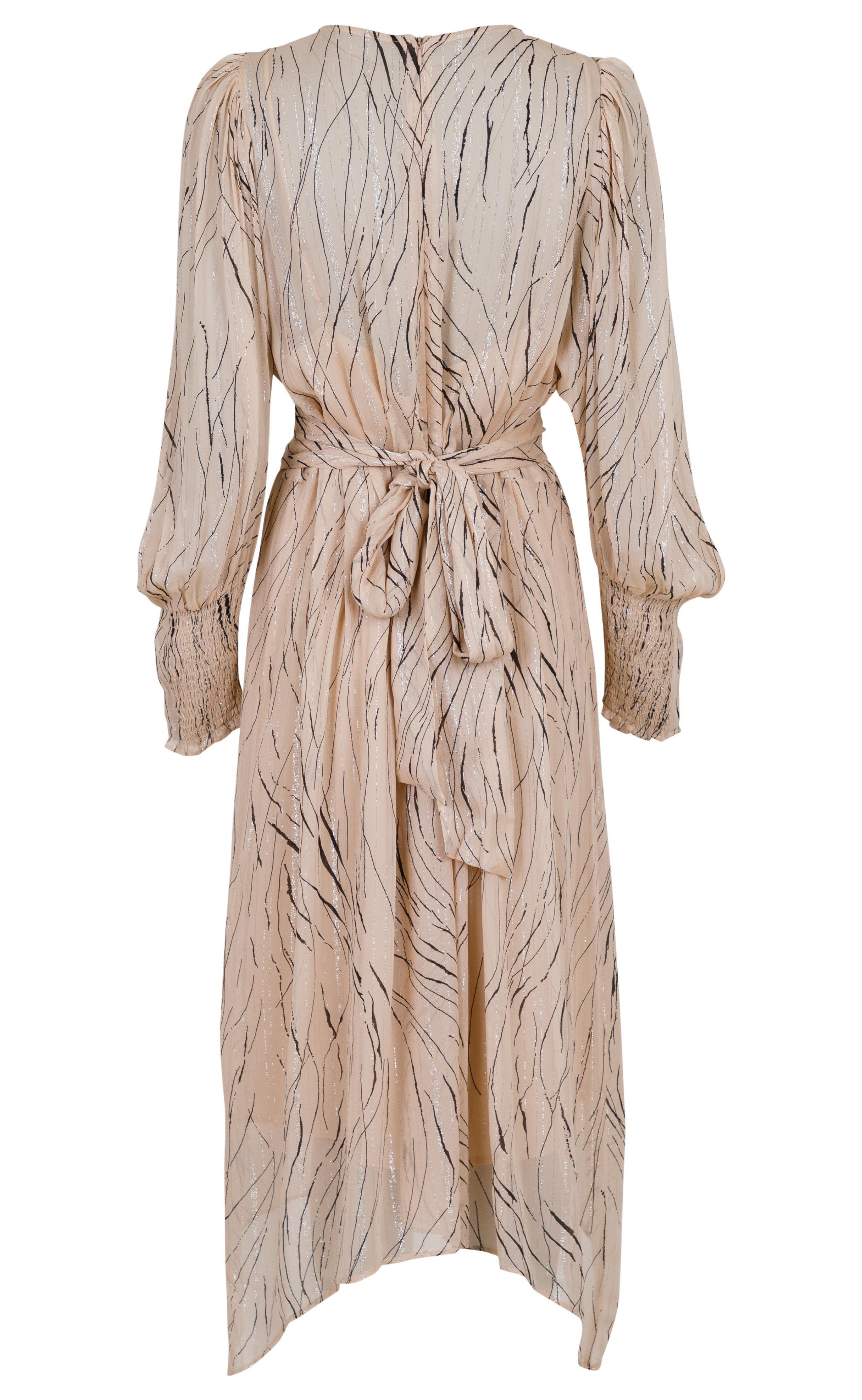 Neo Noir Kjole - Vivian Slim Graphic - Creme