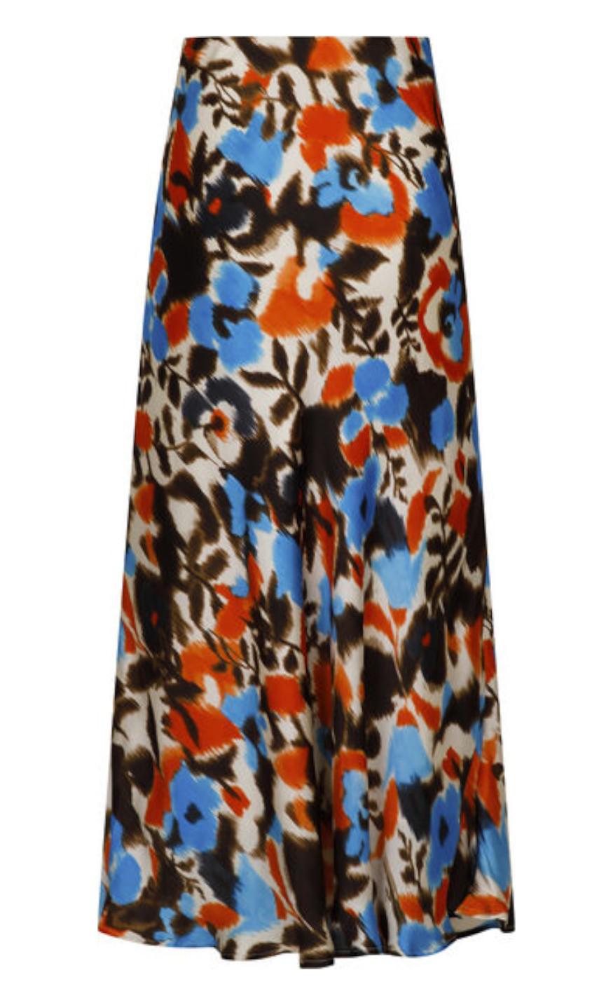 Neo Noir Nederdel - Bovary Blurry Batik - Mocca