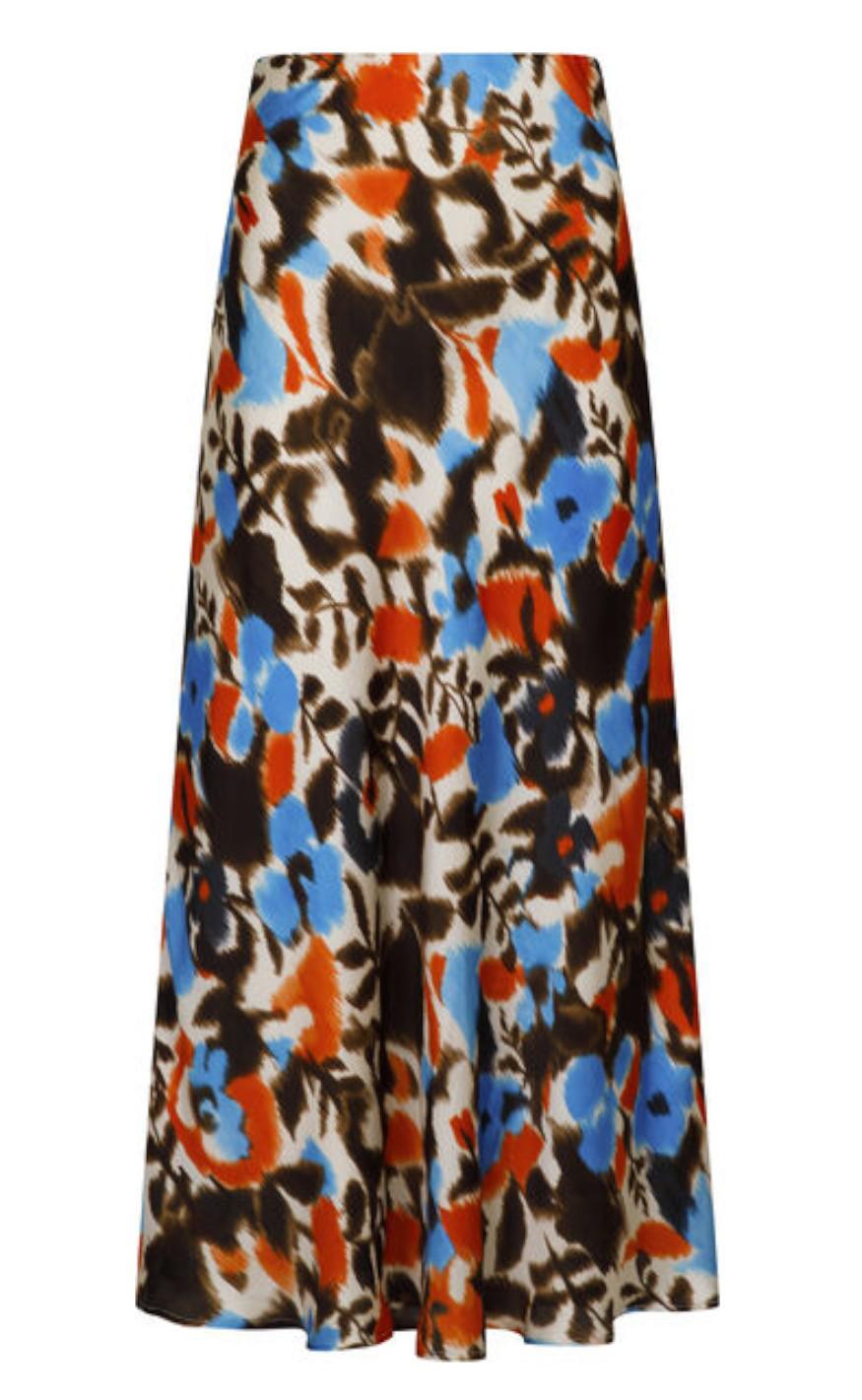 Neo Noir Nederdel - Bovary Blurry Batik - Mocca