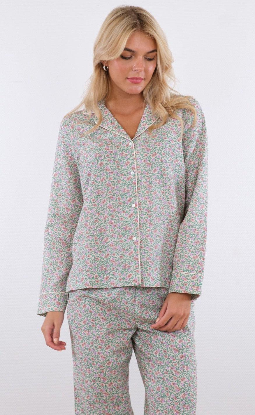 Neo Noir Skjorte - Bellagio Floral - Light Green