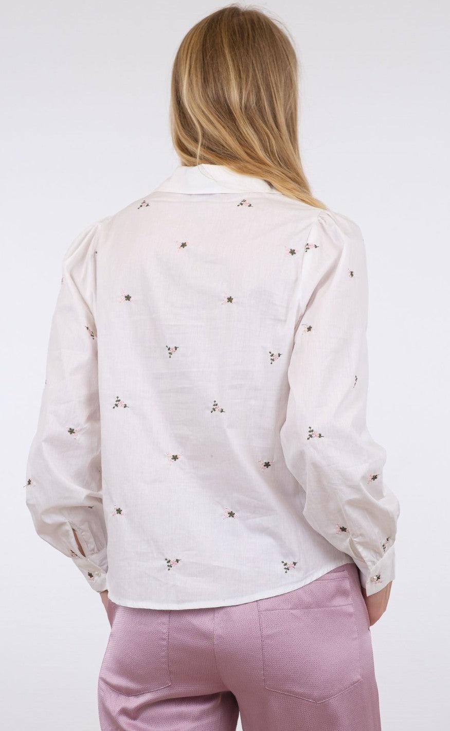 Neo Noir Skjorte - Rydale Embroidery - White