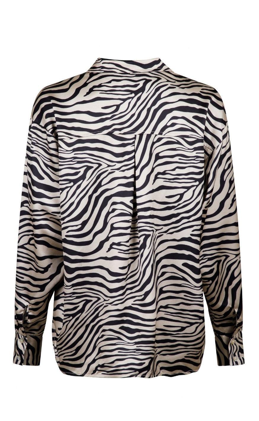 Neo Noir Skjorte - Sonya Zebra - Mocca