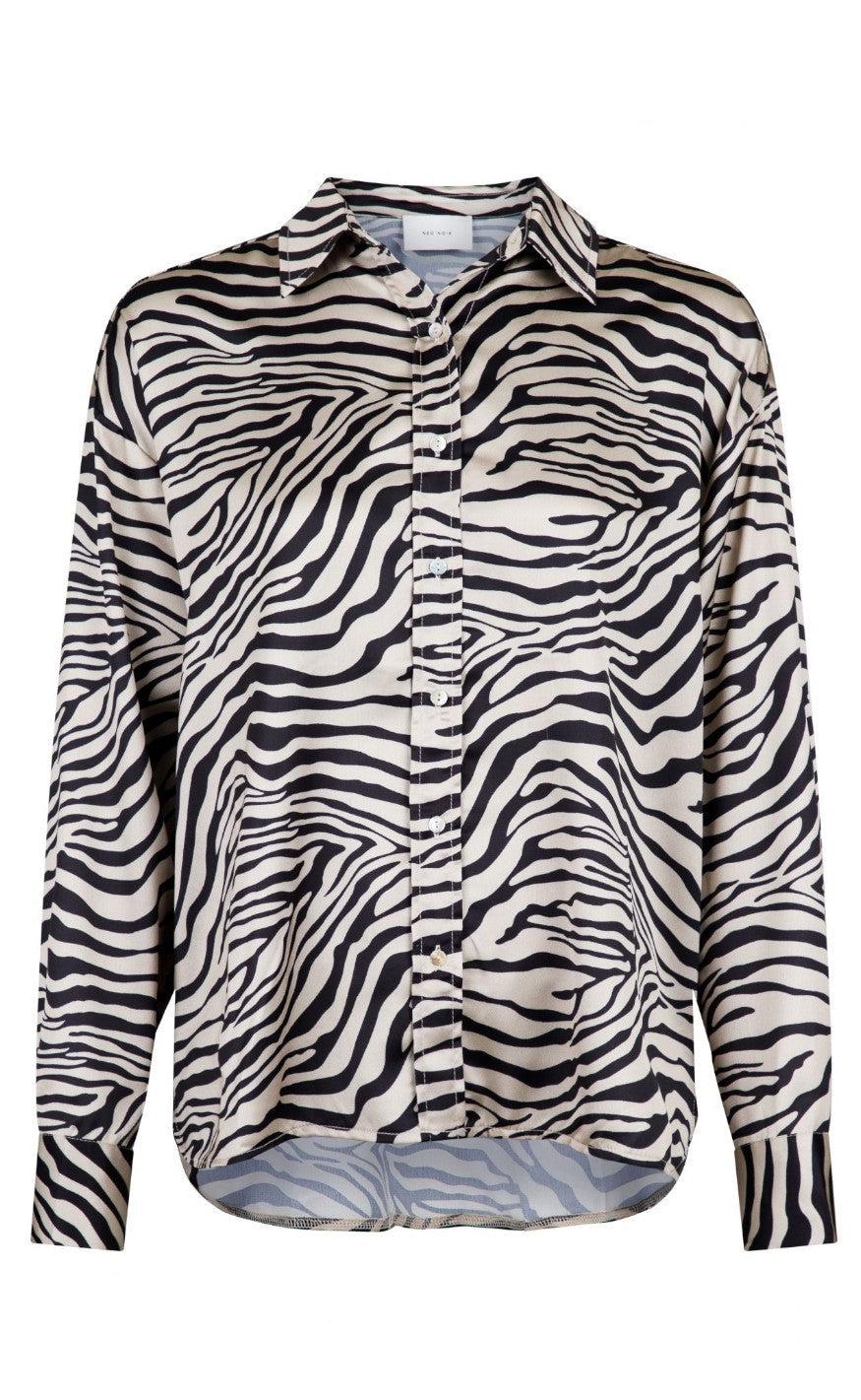 Neo Noir Skjorte - Sonya Zebra - Mocca
