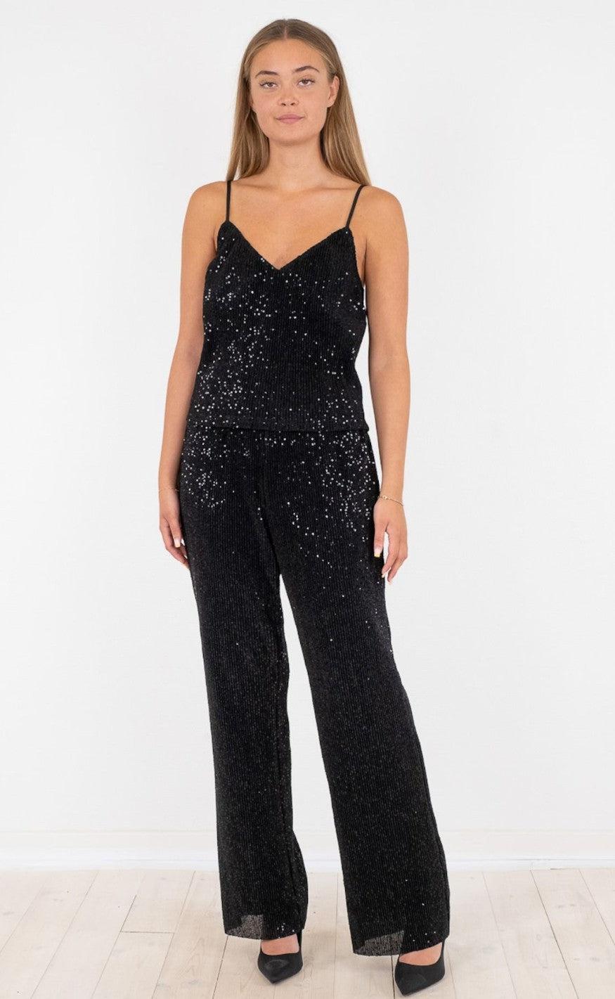 Neo Noir Top - Elinas Glitter - Black