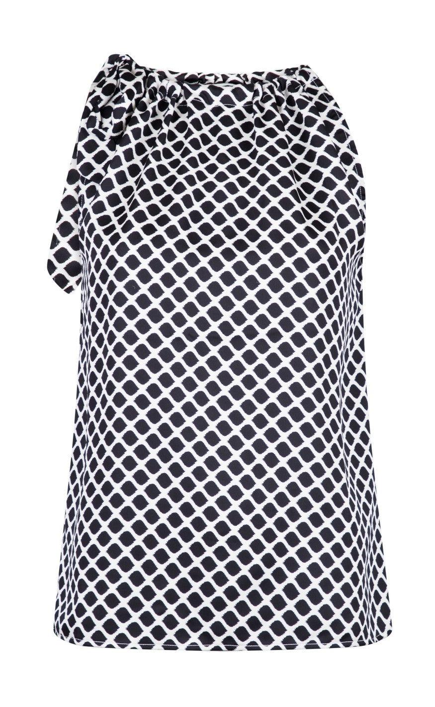 Neo Noir Top - Linea Bubble Graphic - Black
