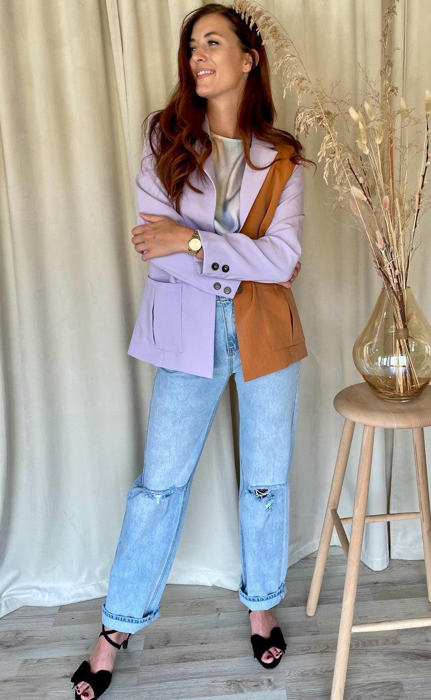 Noella Blazer - Lacey - Lilac/Orange Mix