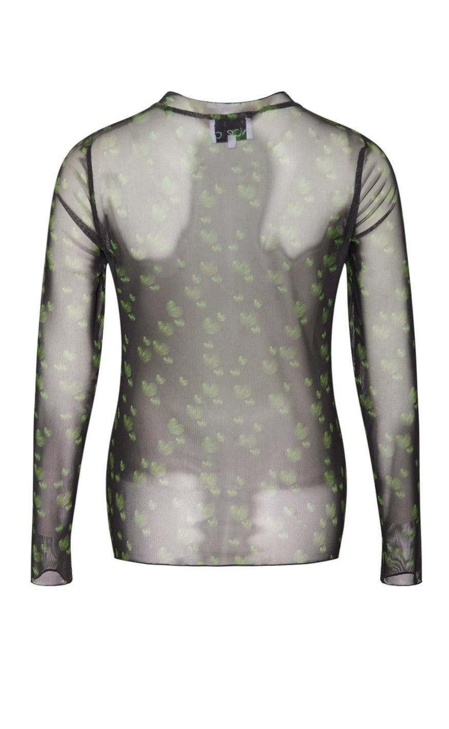 Noella Bluse - Bea Trix - Black With Green