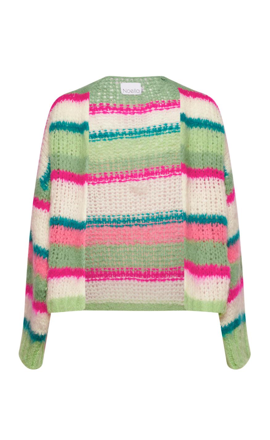 Noella Cardigan - Ella - Green/Pink/White mix