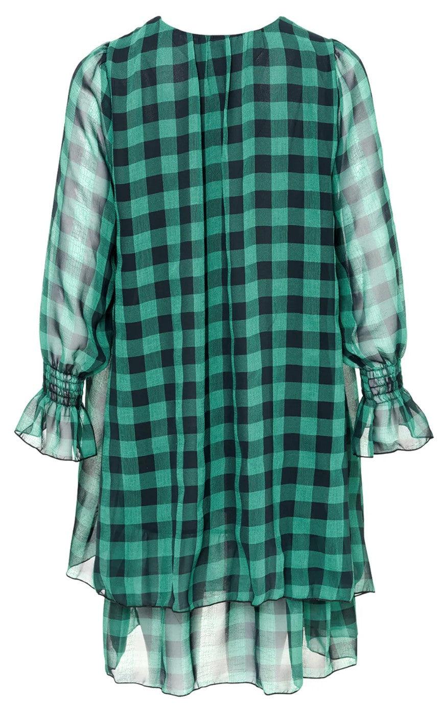 Noella Kjole - Cassy - Black Green Checks