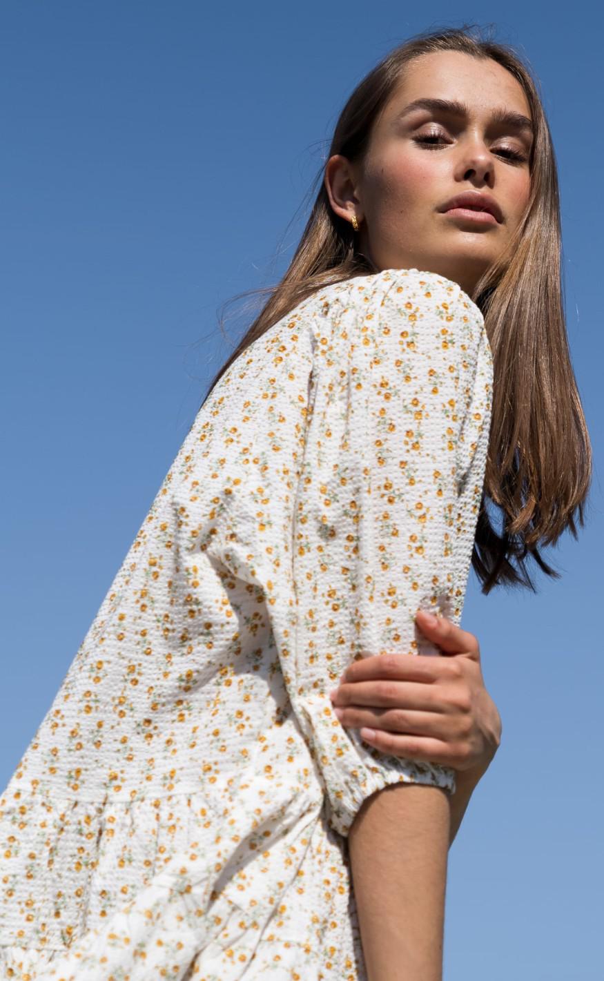 Noella Kjole - Etta - Yellow/Cream