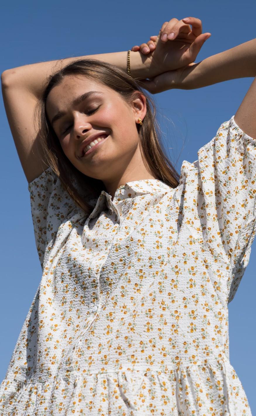 Noella Kjole - Etta - Yellow/Cream