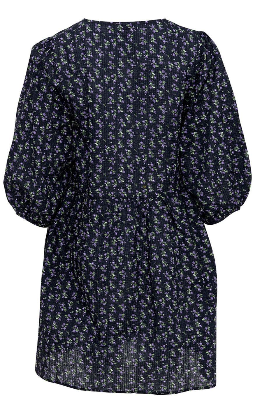 Noella Kjole - Farris - Navy/Lilac Flower