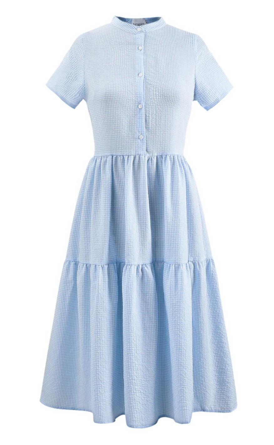 Noella Kjole - Lipe - Lightblue Cheks