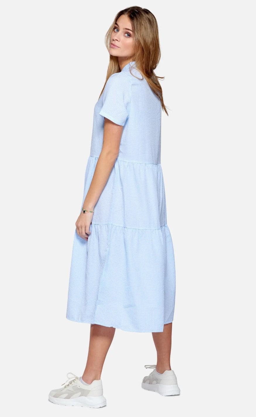 Noella Kjole - Lipe - Lightblue Cheks