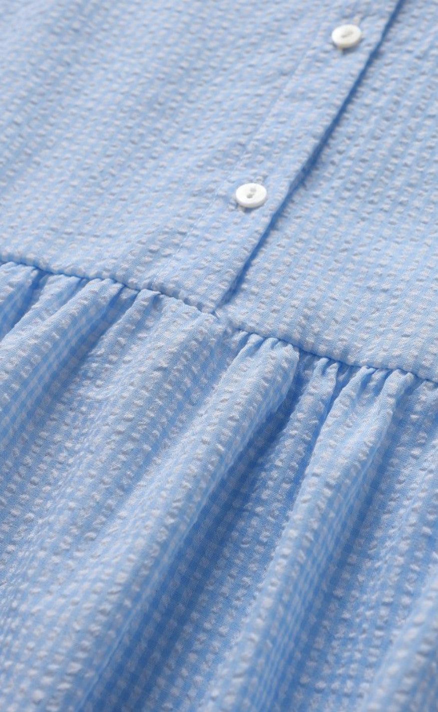 Noella Kjole - Lipe - Lightblue Cheks