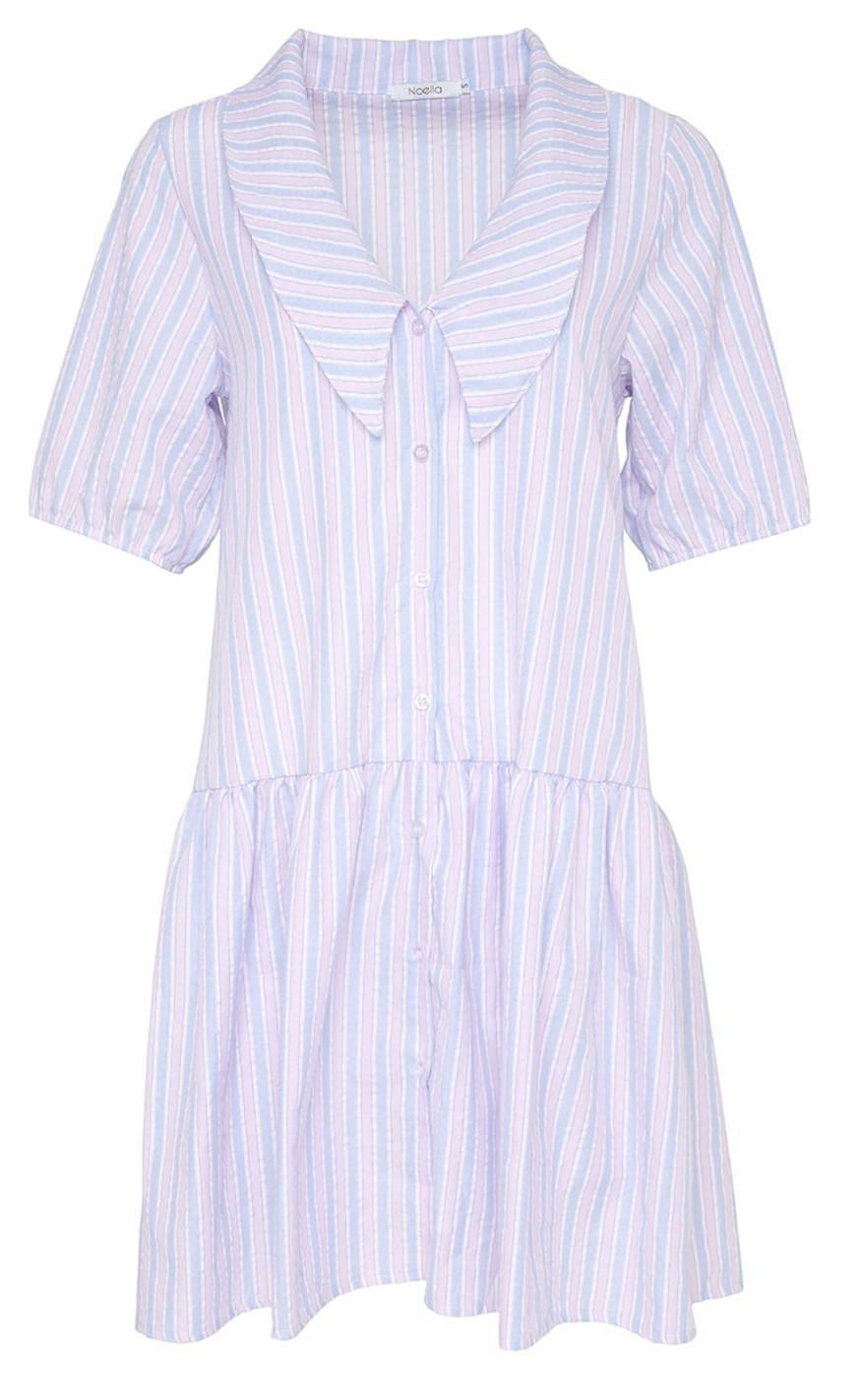 Noella Kjole - Melina - Blue/Rose Stripe