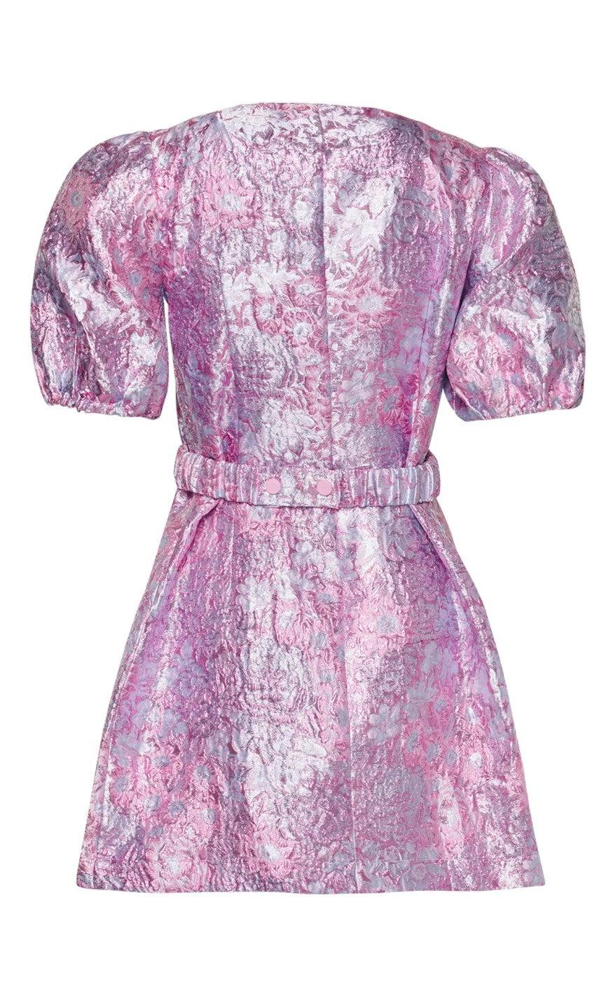 Noella Kjole - Neva Belt - Lilac Jacquard