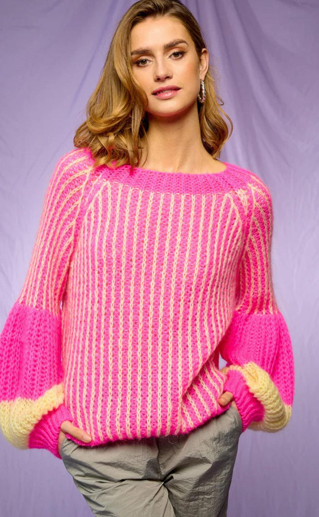 Noella Sweater - Liana - Pink/Yellow Mix