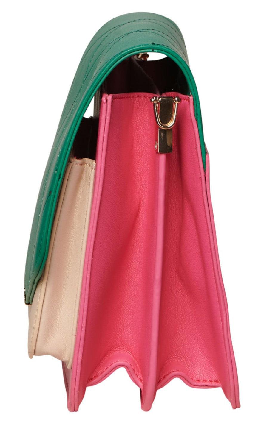 Noella Taske - Blanca Multi Compartment - Green/Pink/Nude