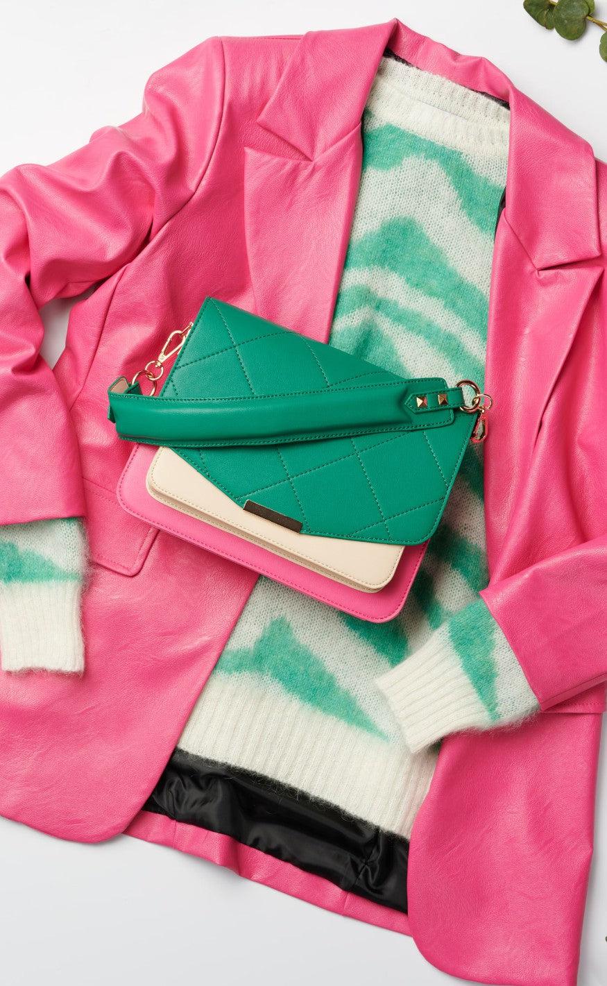 Noella Taske - Blanca Multi Compartment - Green/Pink/Nude