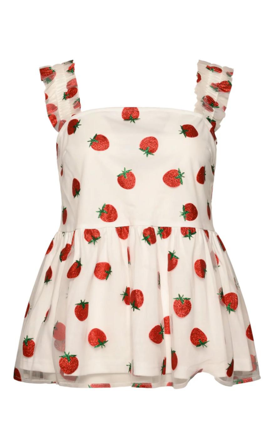 Noella Top - Berry - Red Mix