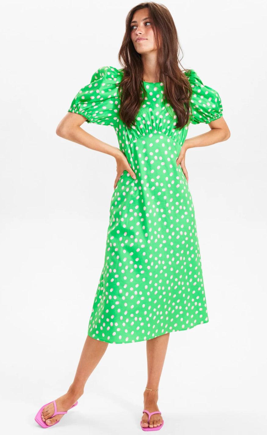 Nümph Kjole - Paula - Poison Green