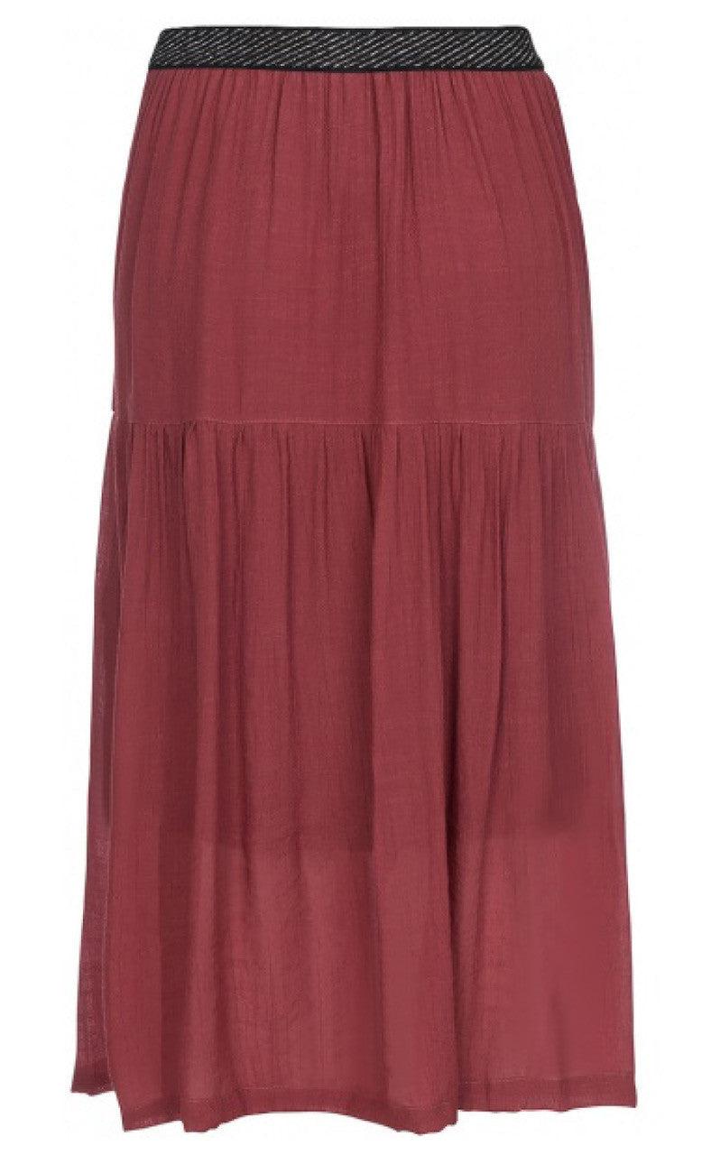 ONE TWO LUXZUZ KARITAS SKIRT BURGUNDY