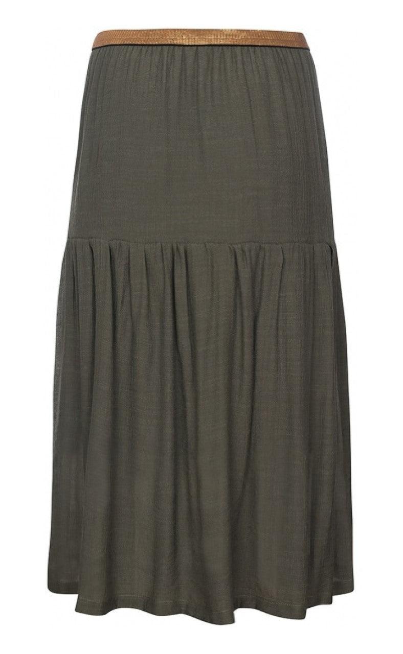 ONE TWO LUXZUZ KARITAS SKIRT OLIVO