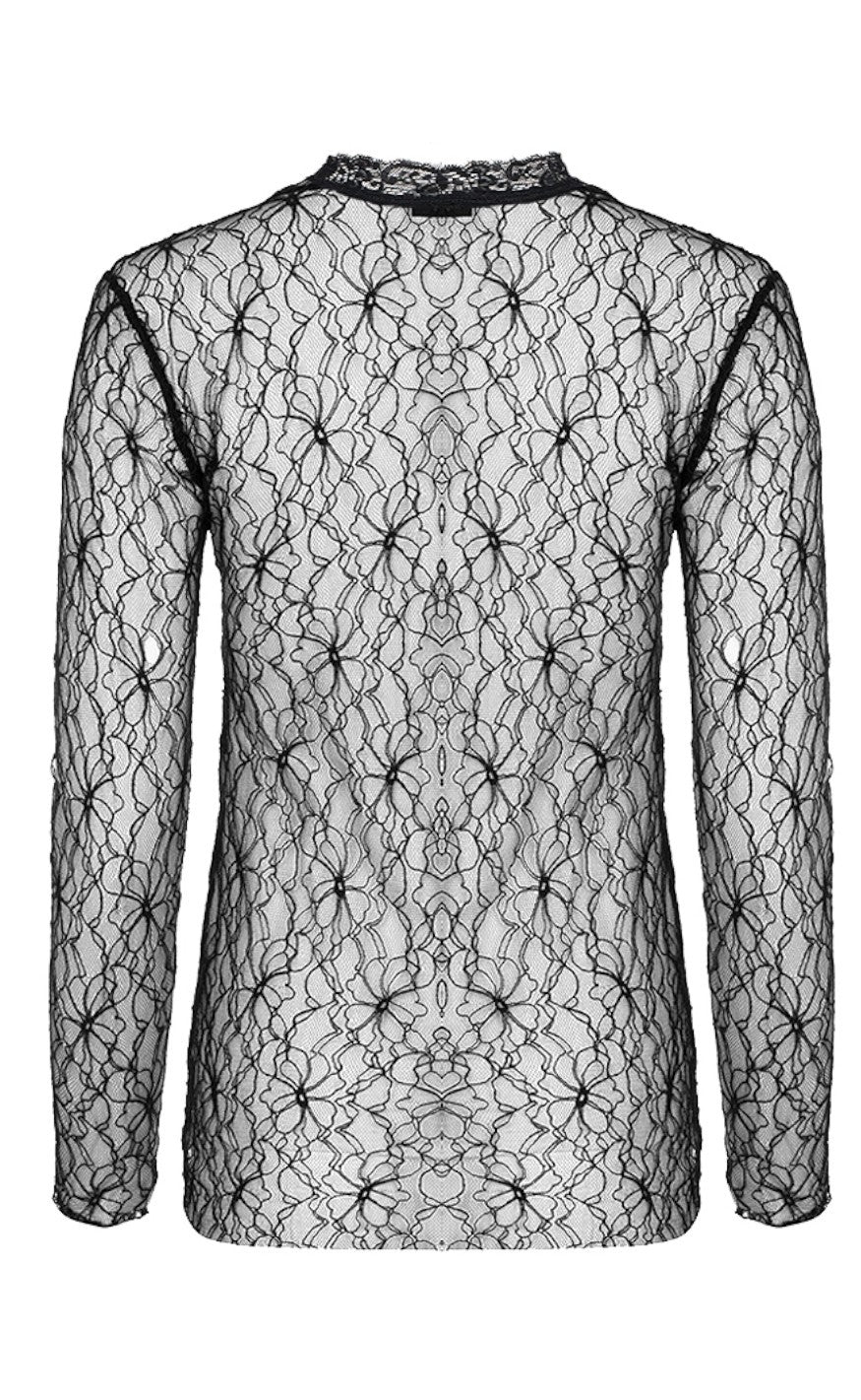 One Two Luxzuz Bluse - Laze Mesh - black