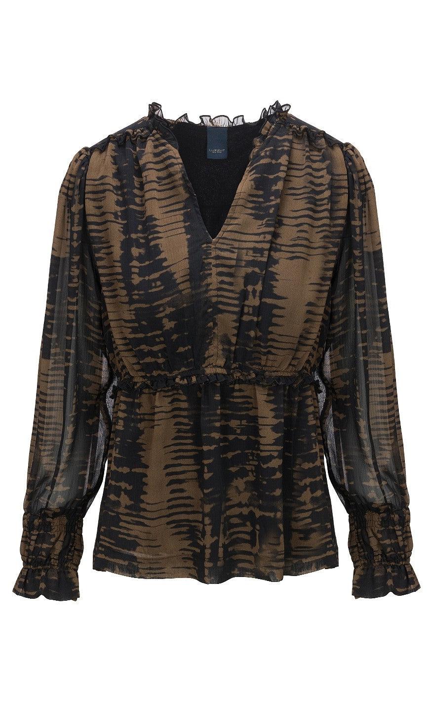 One Two Luxzuz Bluse - Lønne - Tobacco