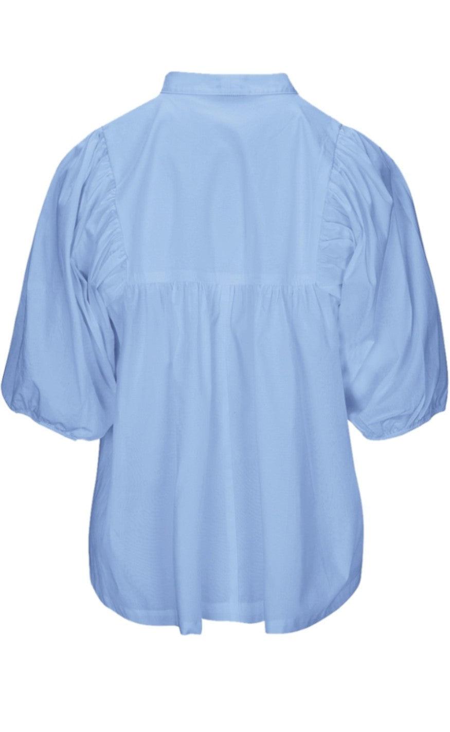 One Two Luxzuz Bluse - Melanie - Chambray Blue