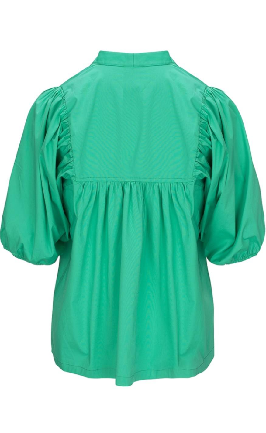 One Two Luxzuz Bluse- Melanie - Emerald