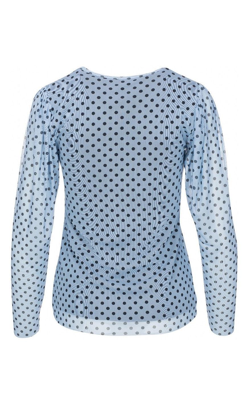 One Two Luxzuz Bluse - Puffy - Ice Blue