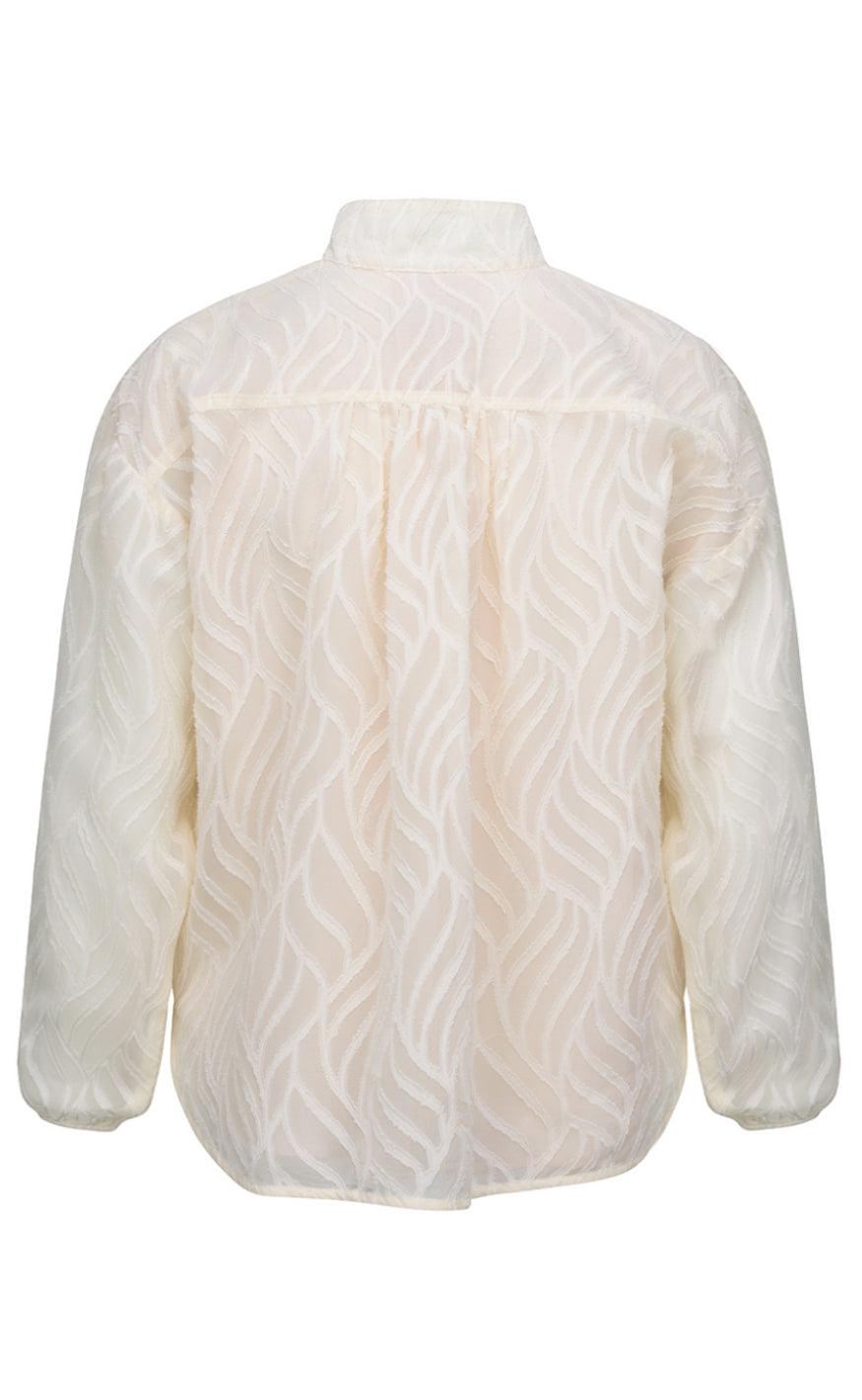 One Two Luxzuz Bluse - Rosi - Coconut Milk